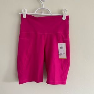 NWT Old Navy hot pink high rise bike short